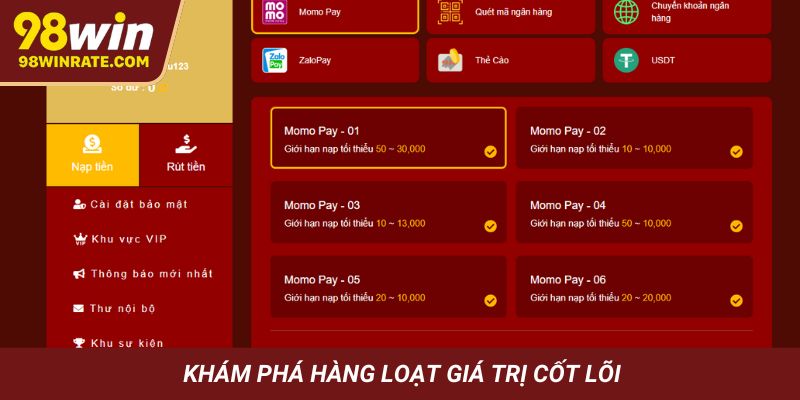 Khám phá hàng loạt giá trị cốt lõi