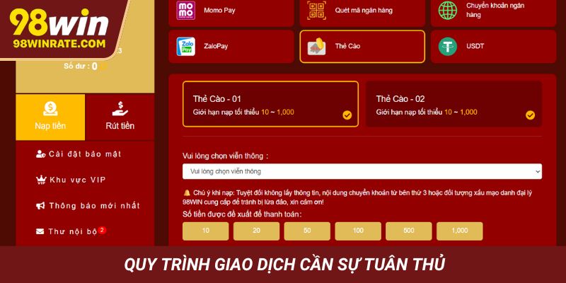 Quy trình giao dịch cần sự tuân thủ