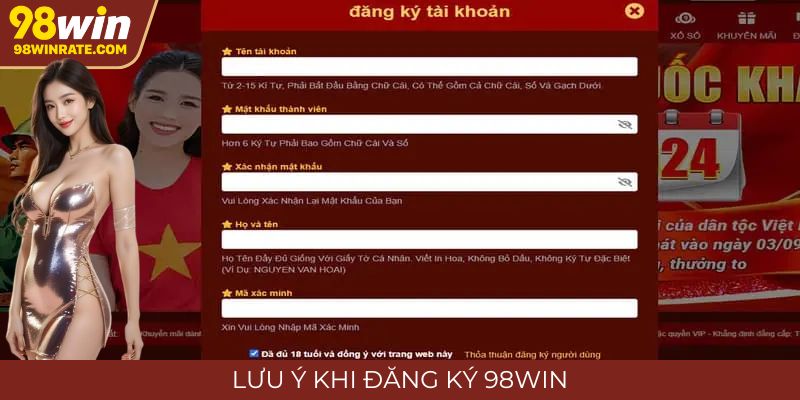 Lưu ý cần thiết khi tạo lập tài khoản tại nhà cái